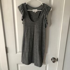 Current Elliott size 0 Scoop Neck The Cadence Ruffle Trim Tank Dress Marled Gray
